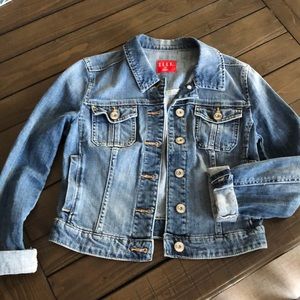 Elle cropped denim jean jacket